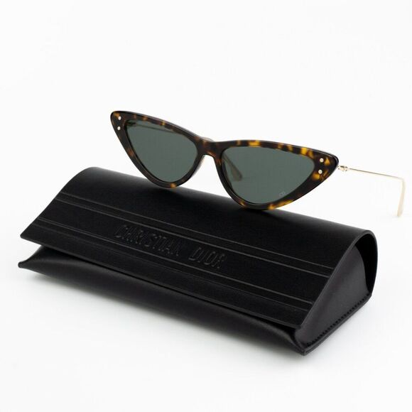 NEW Dior MISSDIOR B4U CD40105U 52N 22C0 Havana Green Unisex Cat Eye Sunglasses - Picture 1 of 12